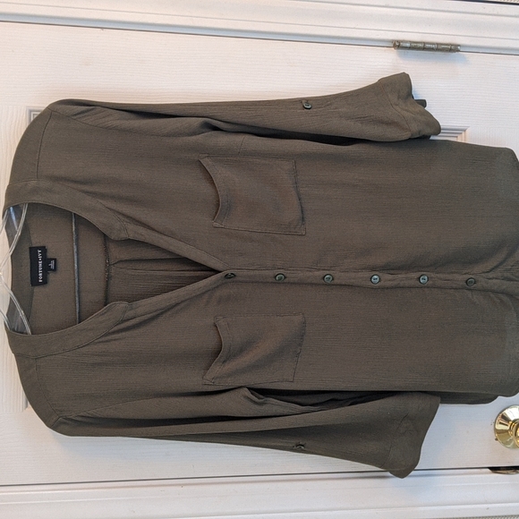 Camo Green shift top Size Large - Picture 1 of 4
